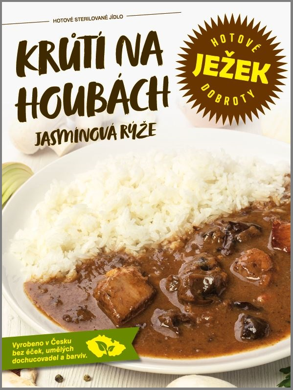 Ježkovy krabičky Krůtí na houbách s jasmínovou rýží 450 g