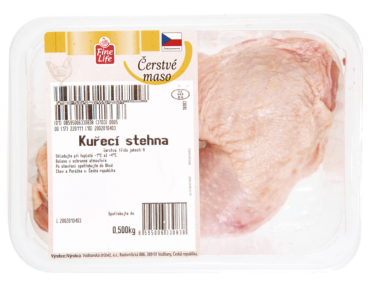Fine Life Kuřecí stehna CZ ochr. atmos. chlaz. 500 g