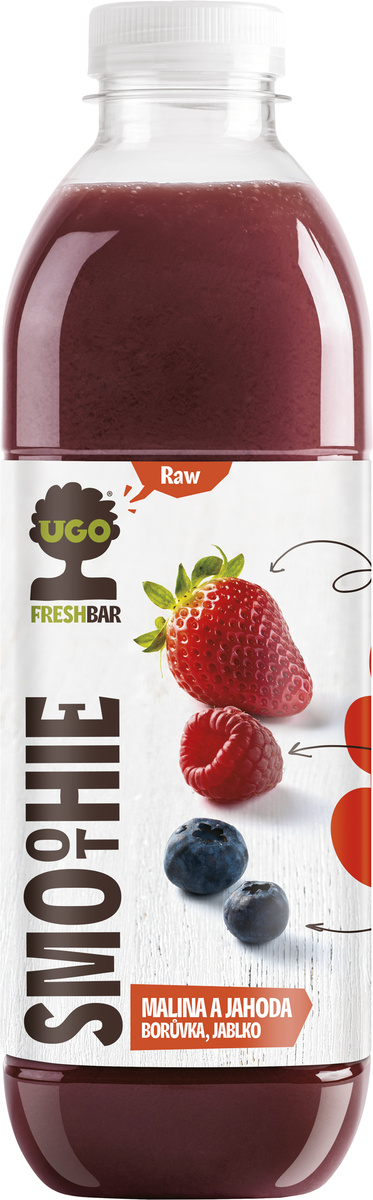 UGO Šťáva malina+jahoda+borůvka+jablko CZ 750 ml PET
