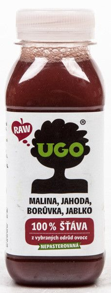 UGO Šťáva malina+jahoda+borůvka+jablko CZ 250 ml PET