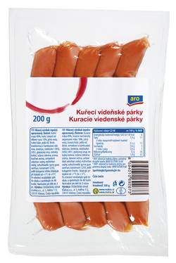 aro Vídeňské kuřecí párky chlaz. 200 g