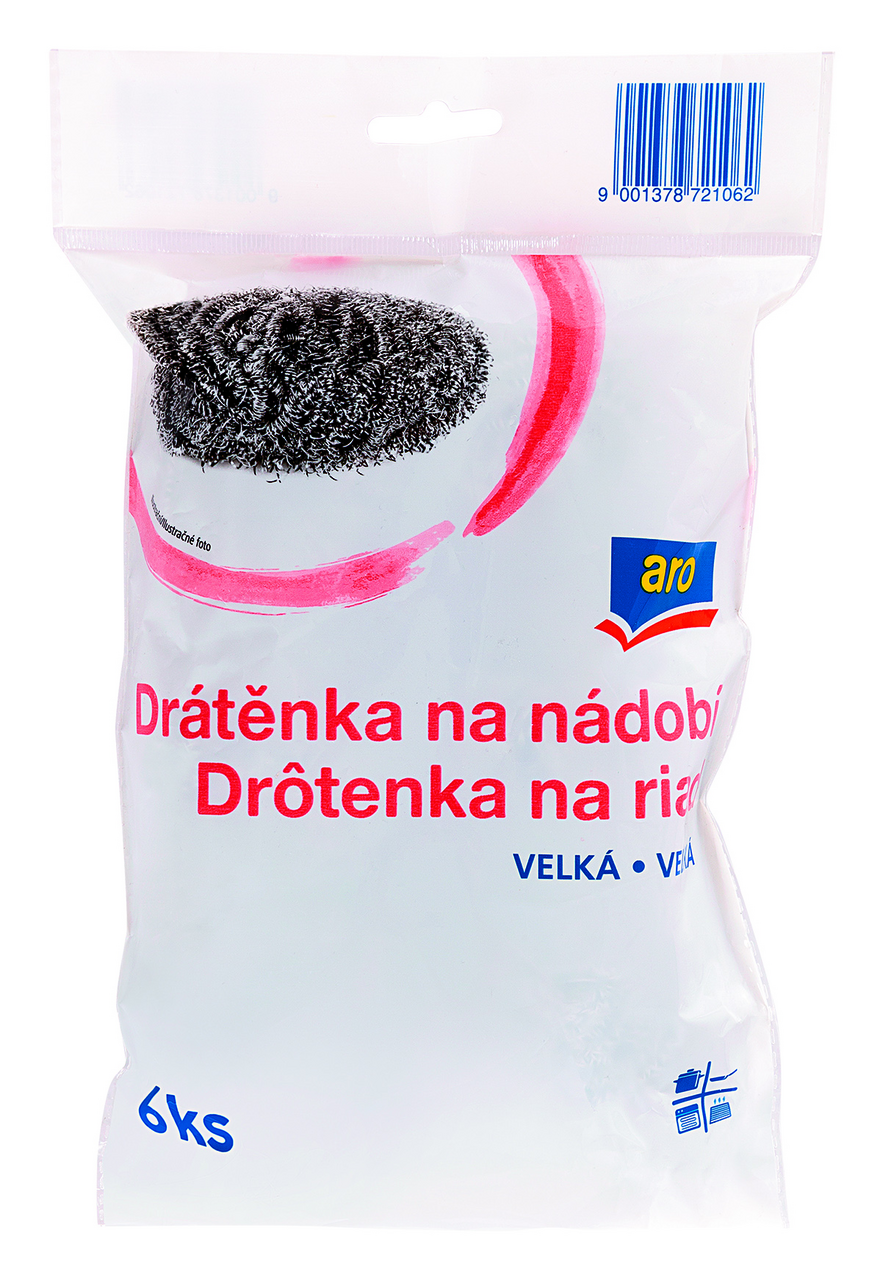 aro Drátěnka na nádobí velká 6 ks