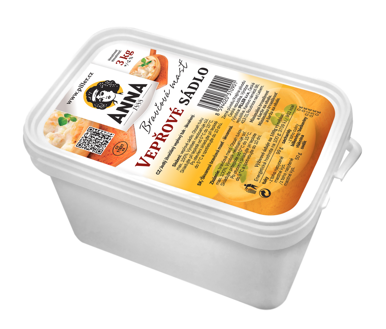 ANNA Sádlo vepřové chlaz. 3 kg