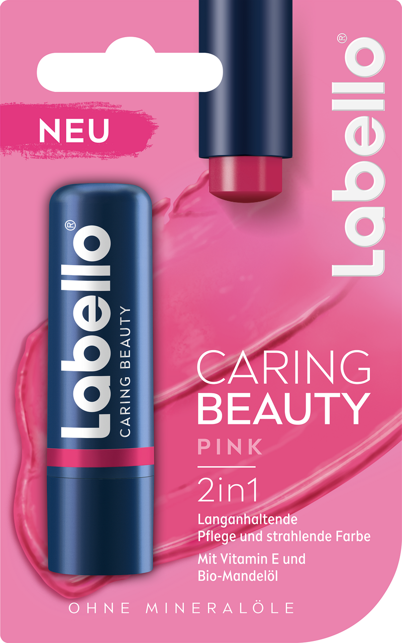 NIVEA Labello Caring Beauty Balzám na rty pink 1 ks
