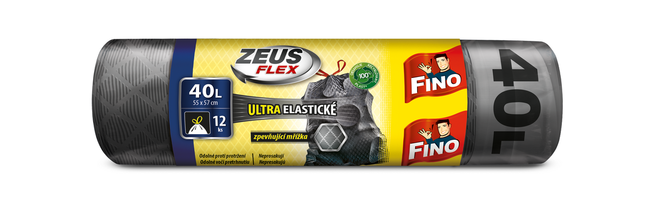 FINO Zeus Flex Pytle na odpad zatahovací extra silné 40 L 12 ks