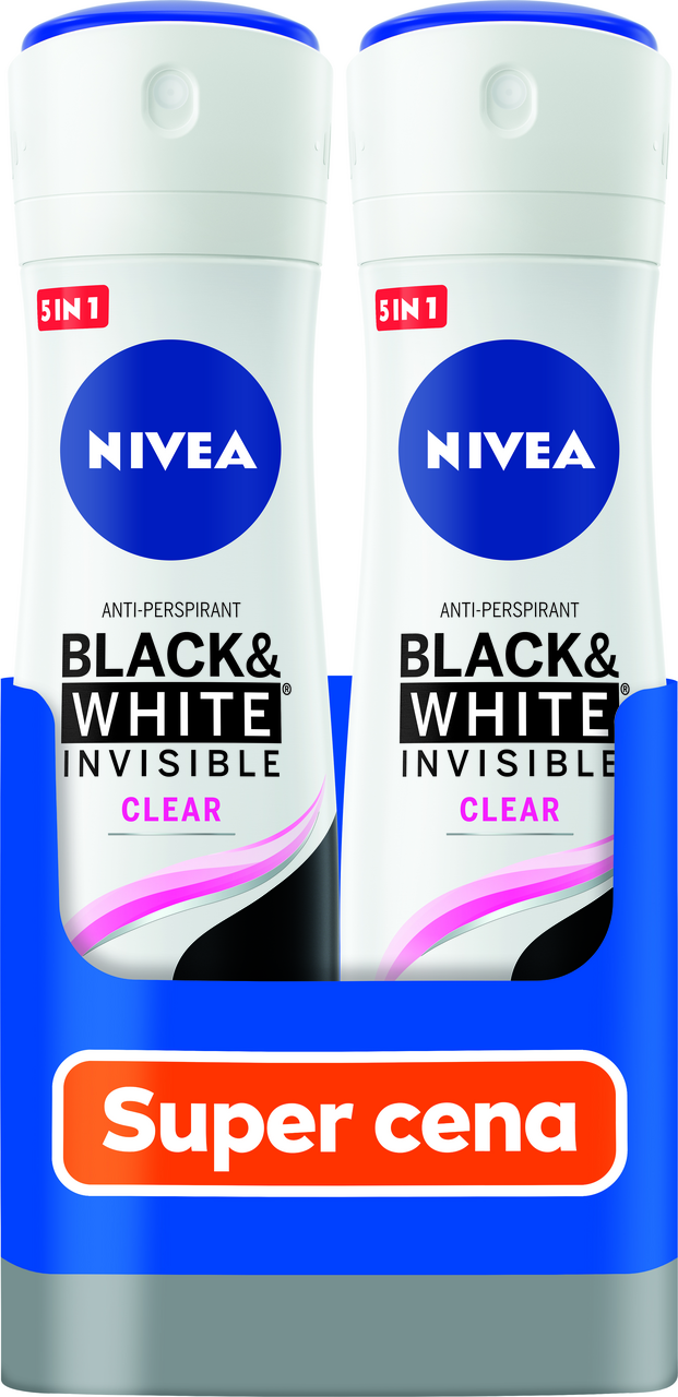 NIVEA Antiperspirant Black&White Invisible Clear Duo 150 ml