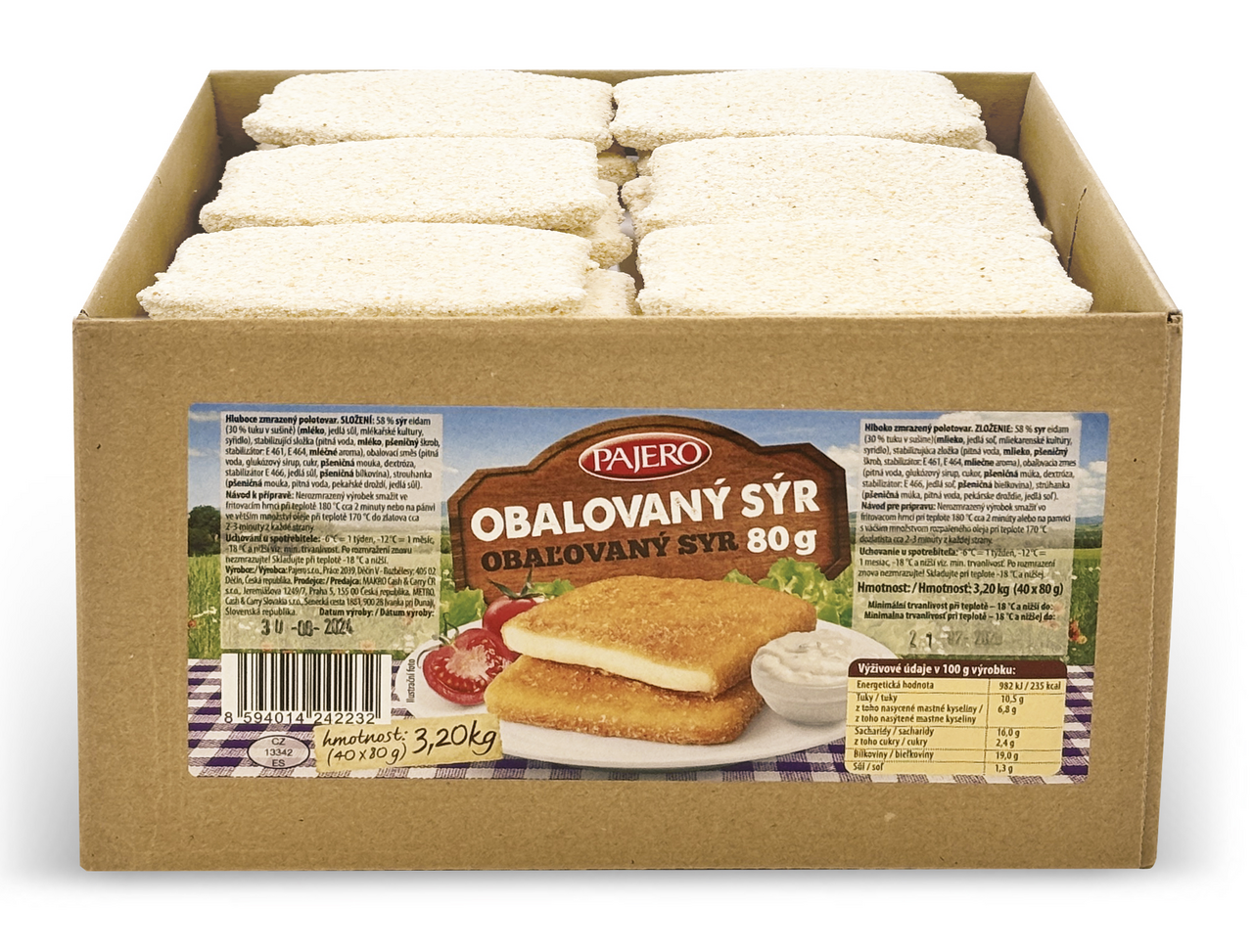PAJERO Obalovaný sýr mraž. 40 x 80 g