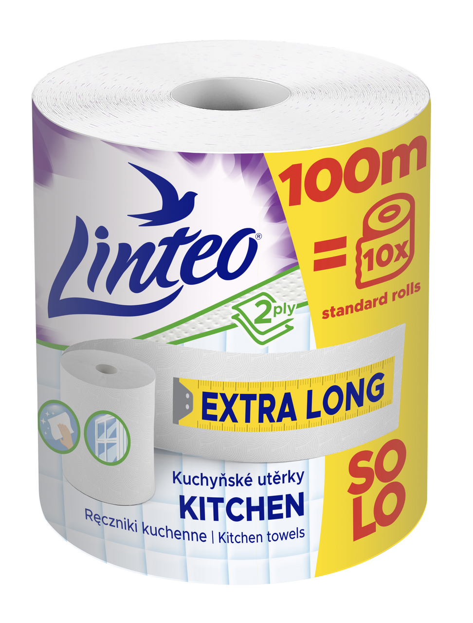 Linteo Kuchyňské utěrky XXL v roli 100 m 2vrstvé 1 ks