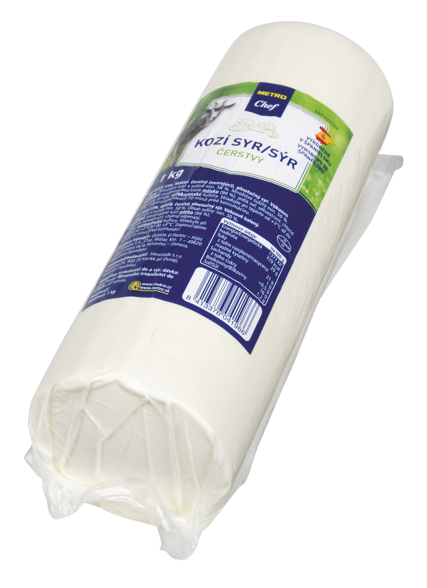 METRO Chef Kozí sýr čerstvý chlaz. 1 kg válec