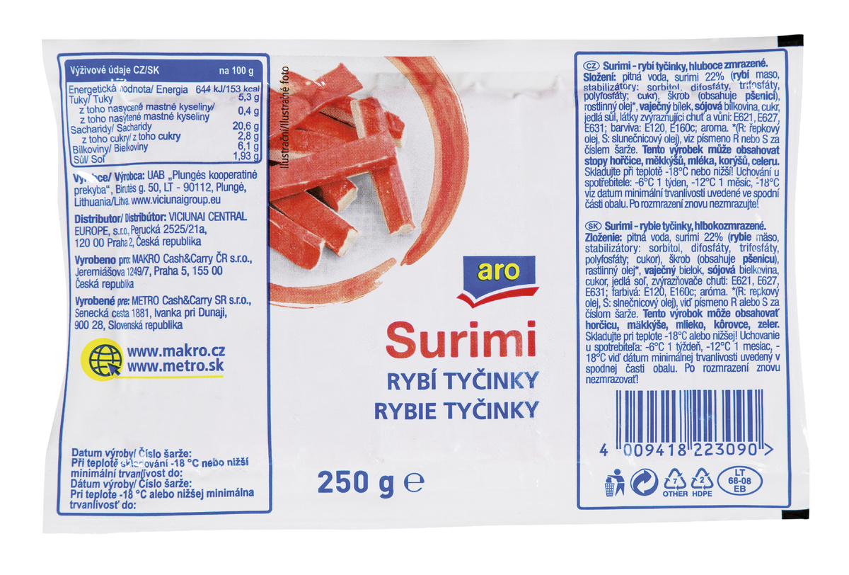 aro Surimi tyčinky mraž. 250 g