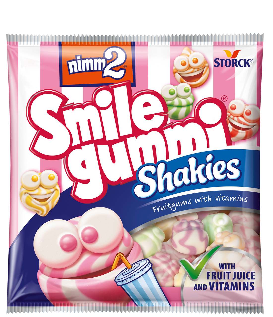 nimm2  Smile Gummi Shakies Bonbóny ovocné 18 x 90 g