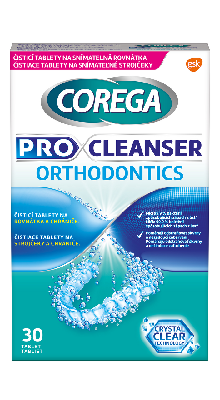 COREGA Pro Cleanser Orthodontics čisticí tablety 30 tablet