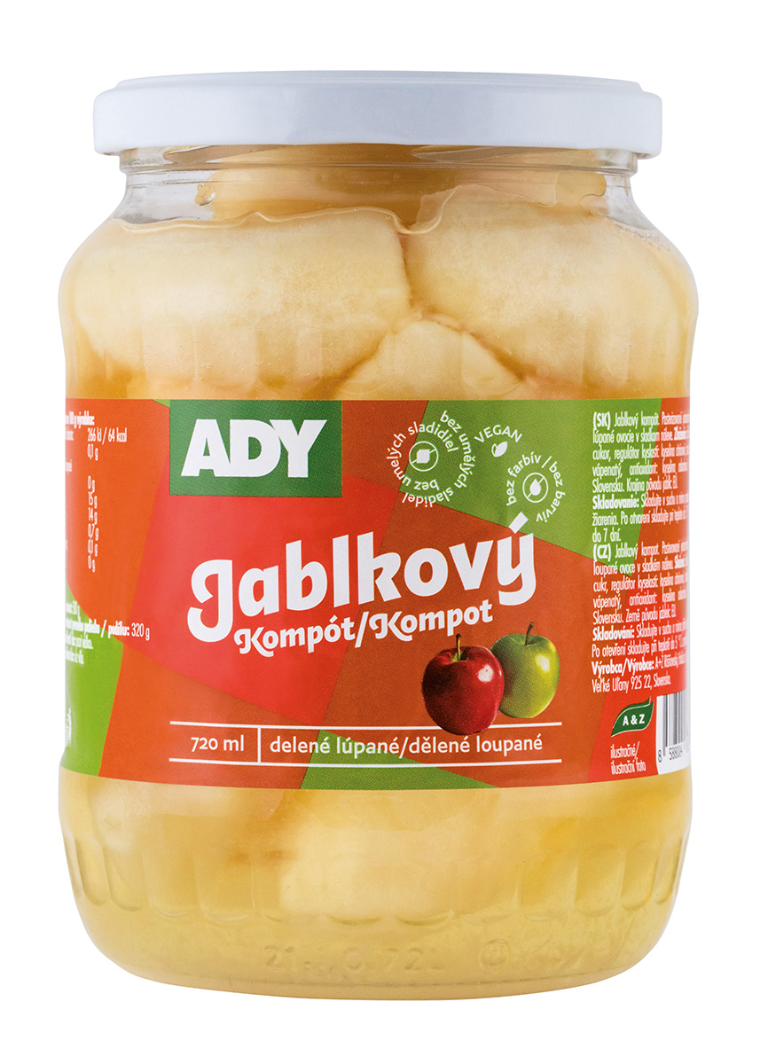 ADY Jablečný kompot 8 x 580 g