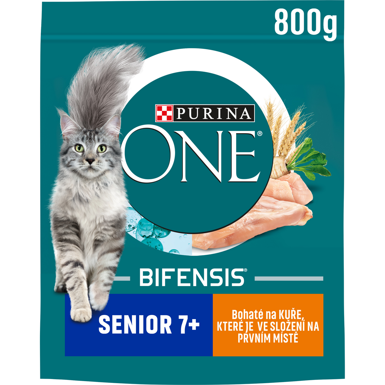 Purina ONE Bifensis Senior 7+ granule pro kočky kuře 800 g