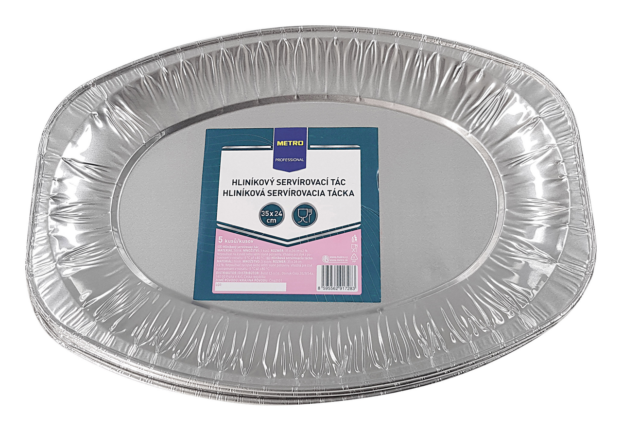 METRO PROFESSIONAL Tác servírovací 35 x 24 cm hliník 5 ks