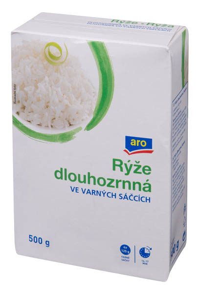 aro Rýže loupaná ve varných sáčcích 8 x 500 g
