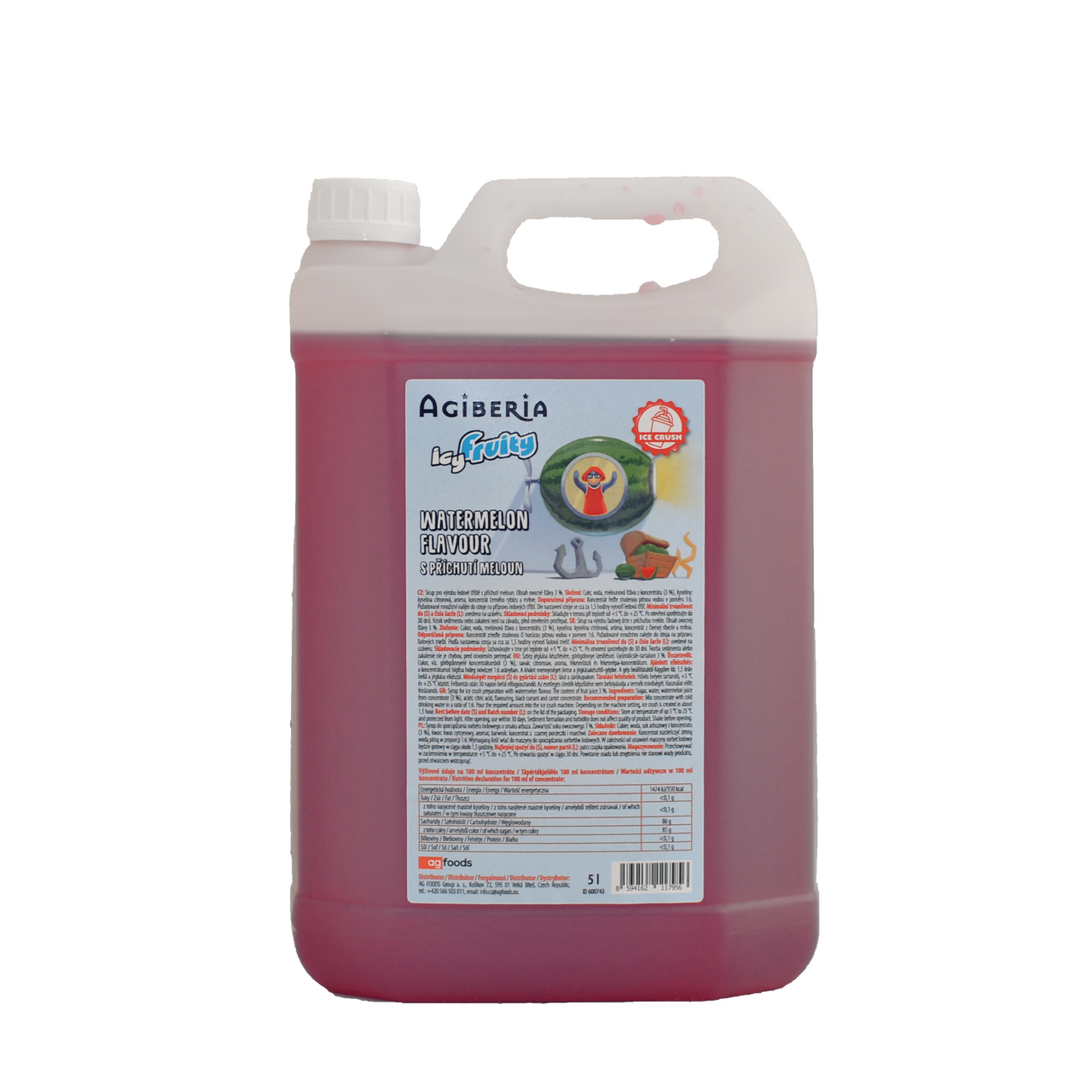 AGIBERIA  Icy Fruity Sirup příchuť meloun 5 l
