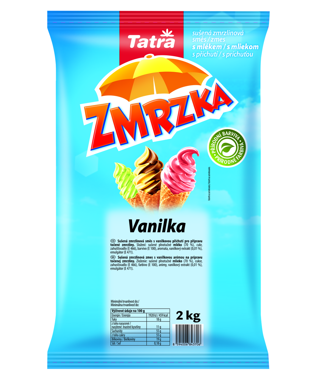 Tatra Zmrzlinová směs příchuť vanilka 2 kg