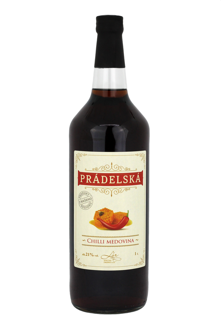 PRÁDELSKÁ medovina s chilli 21 % 1 l