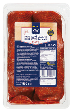 METRO Chef Salám paprikový plátky ochranná atmos. chlaz. 500 g