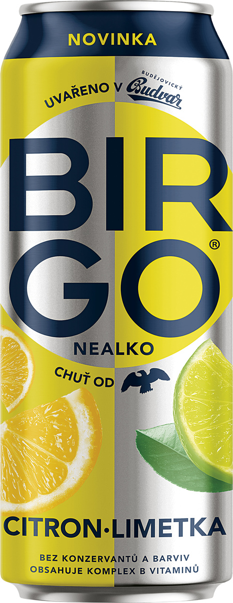 BIRGO Citron lime nealkoholické 24 x 500 ml plech
