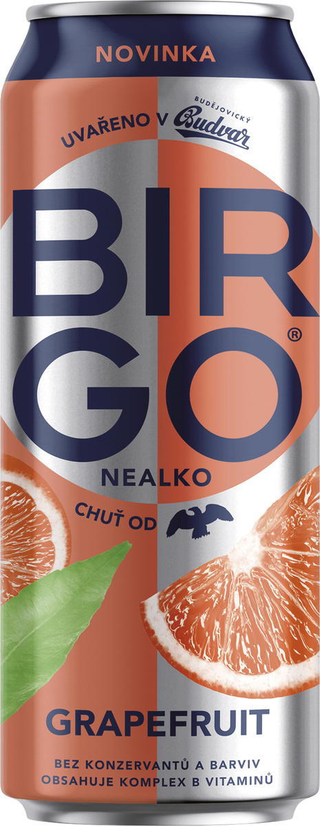 BIRGO Grapefruit nealkoholické 24 x 500 ml plech