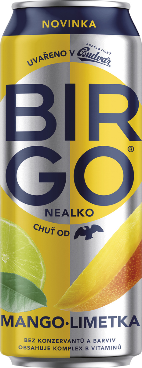 BIRGO Mango lime nealkoholické 24 x 500 ml plech