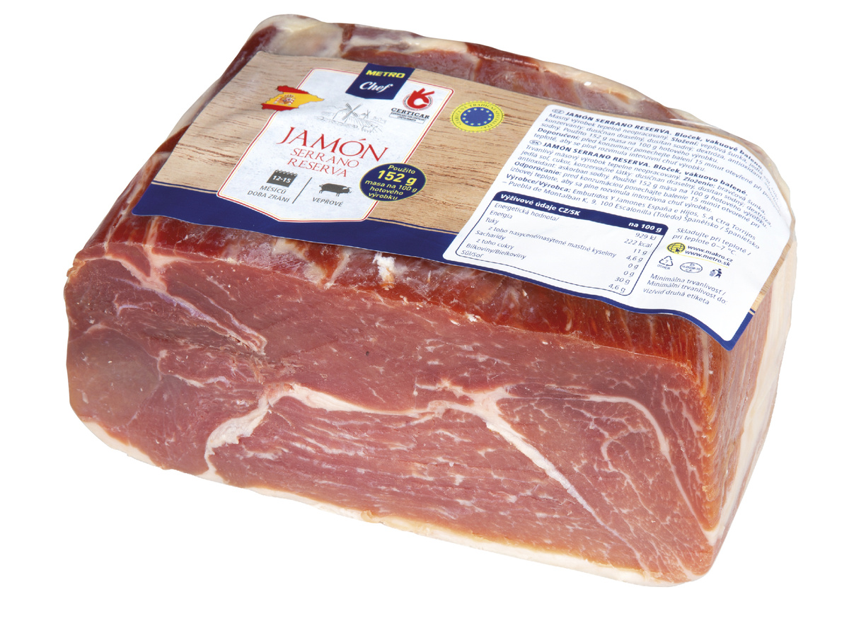 METRO Chef Jamón Serrano Reserva blok chlaz. cca 2,5 kg
