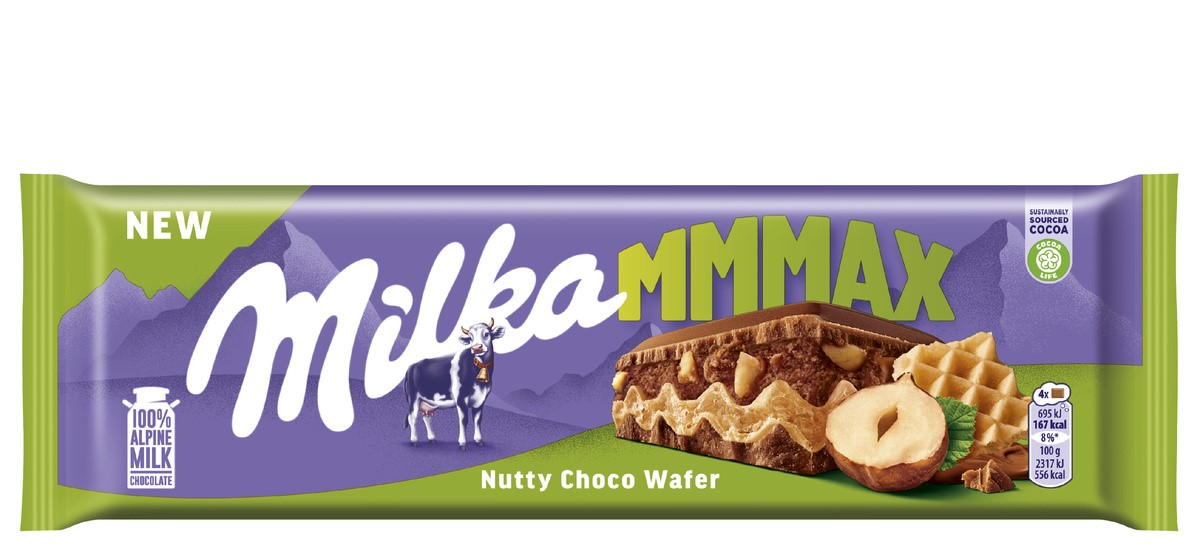 Milka Mmmax Nutty Choco Wafer Oplatka s lískooříškovo-krémovou náplní 270 g