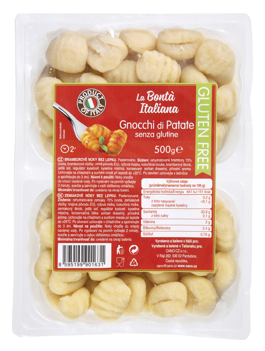 LA BONTI ITALIANA Gnocchi di Patata Bramborové noky bezlepkové 500 g