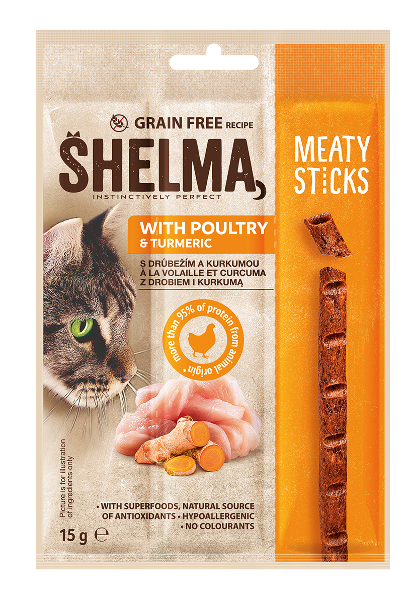 SHELMA Meaty Sticks Snack s drůbežím 15 g