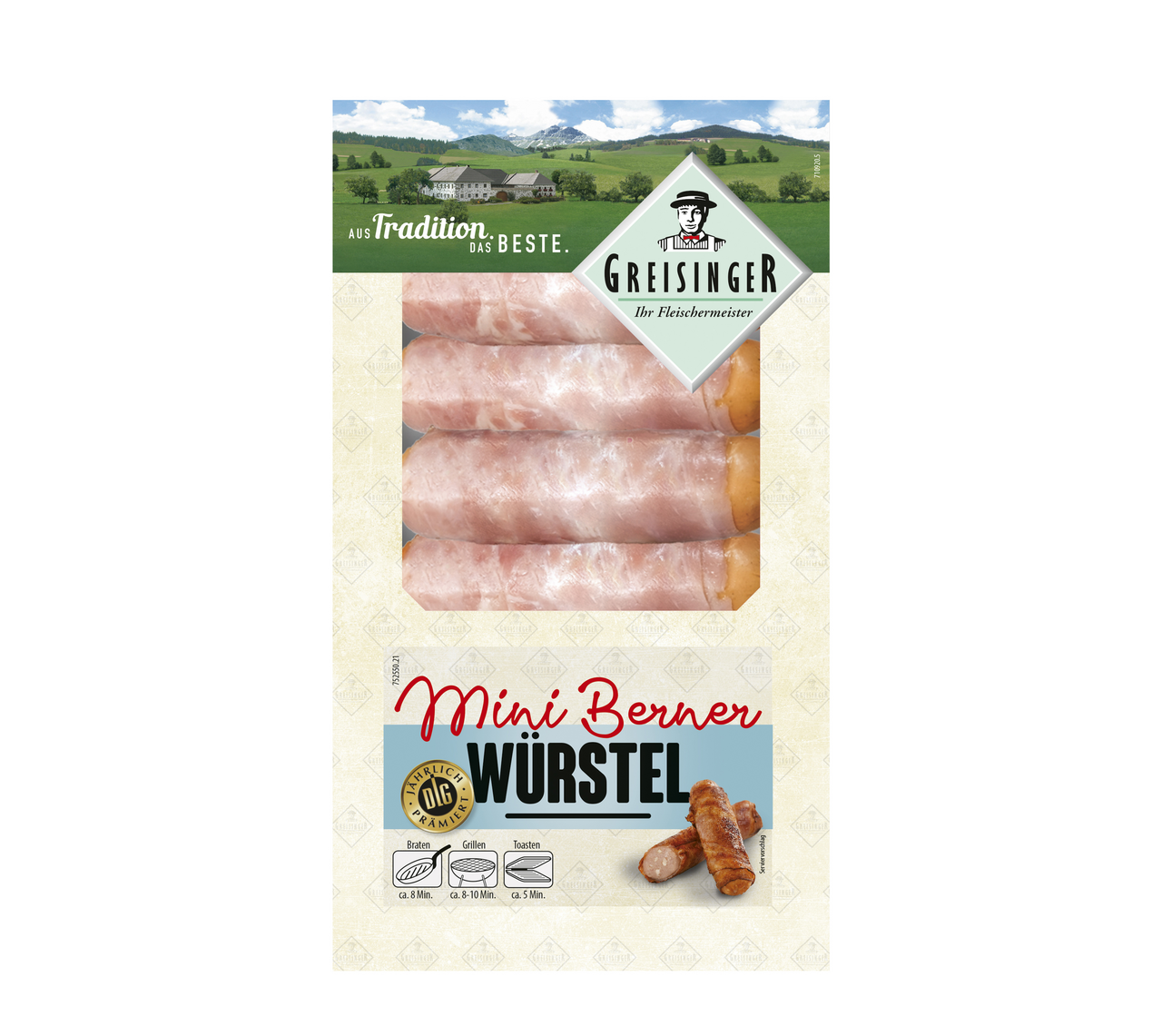 GREISINGER Mini Berner se slaninou chlaz. 250 g