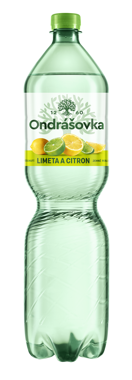 Ondrášovka Limetka a citron ochucená minerální voda 6 x 1,5 l