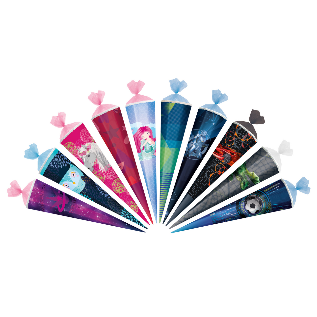 Kornout školní Herlitz 50cm 6 hran uzavíratelný různé motivy 1 ks