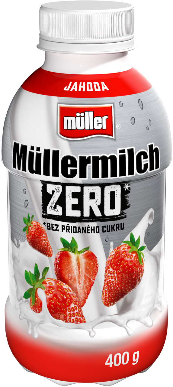 Müllermilch Zero mléčný nápoj MIX (jahoda banán) chlaz. 400 g