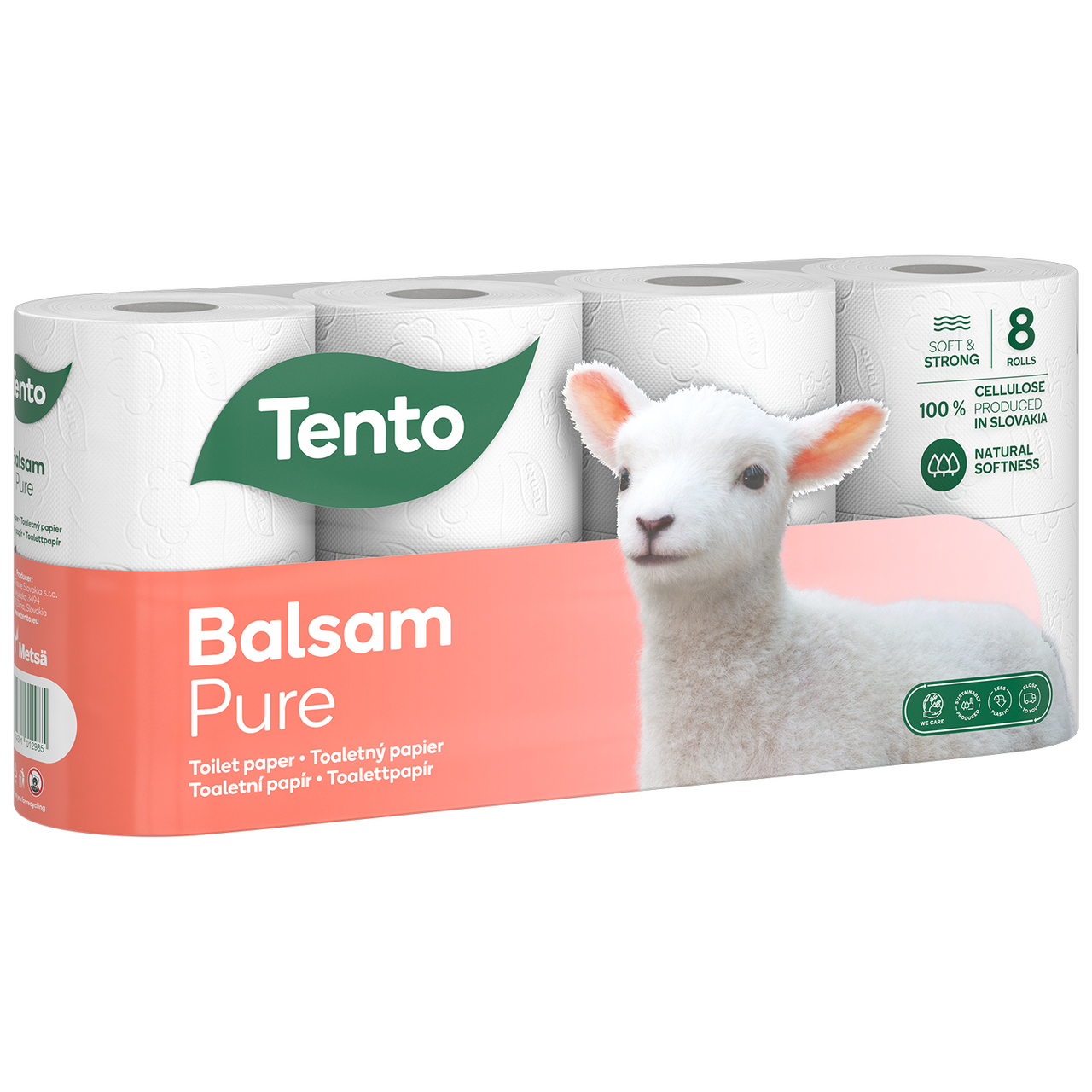 Tento  Toaletní papír Balsam Pure 3vrstvý 18 m 8 ks