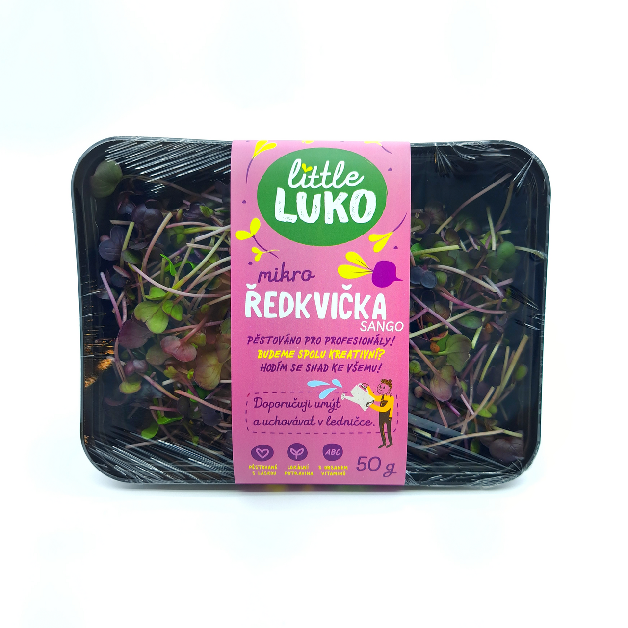 Little Luko Výhonky Ředkvička fialová čerstvé 50 g