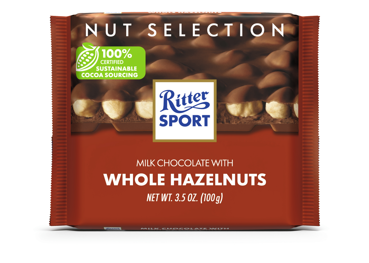 Ritter Sport Čokoláda mléčná s celými ořechy 100 g