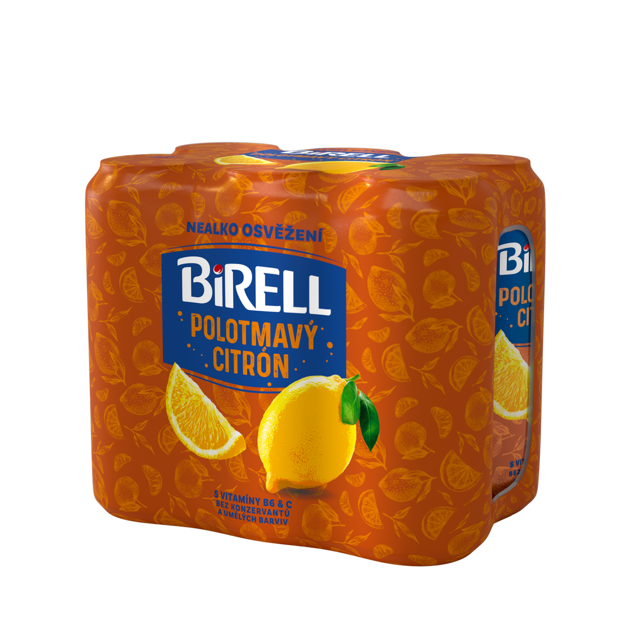 BIRELL Polotmavý citron Pivo nealkoholické 4 x 6 x 500 ml