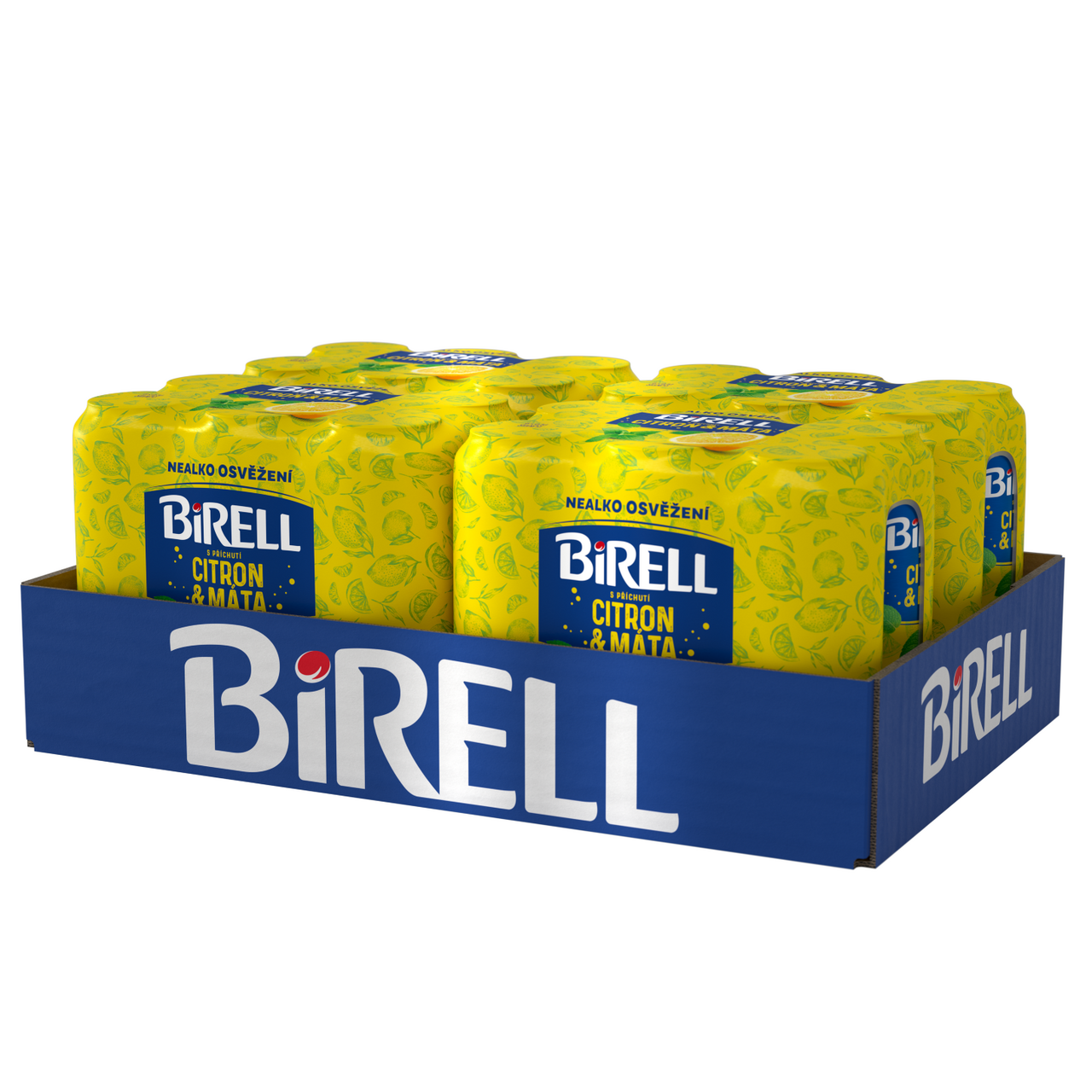 BIRELL Ochucený Pivo nealkoholické citron máta 4 x 6 x 500 ml