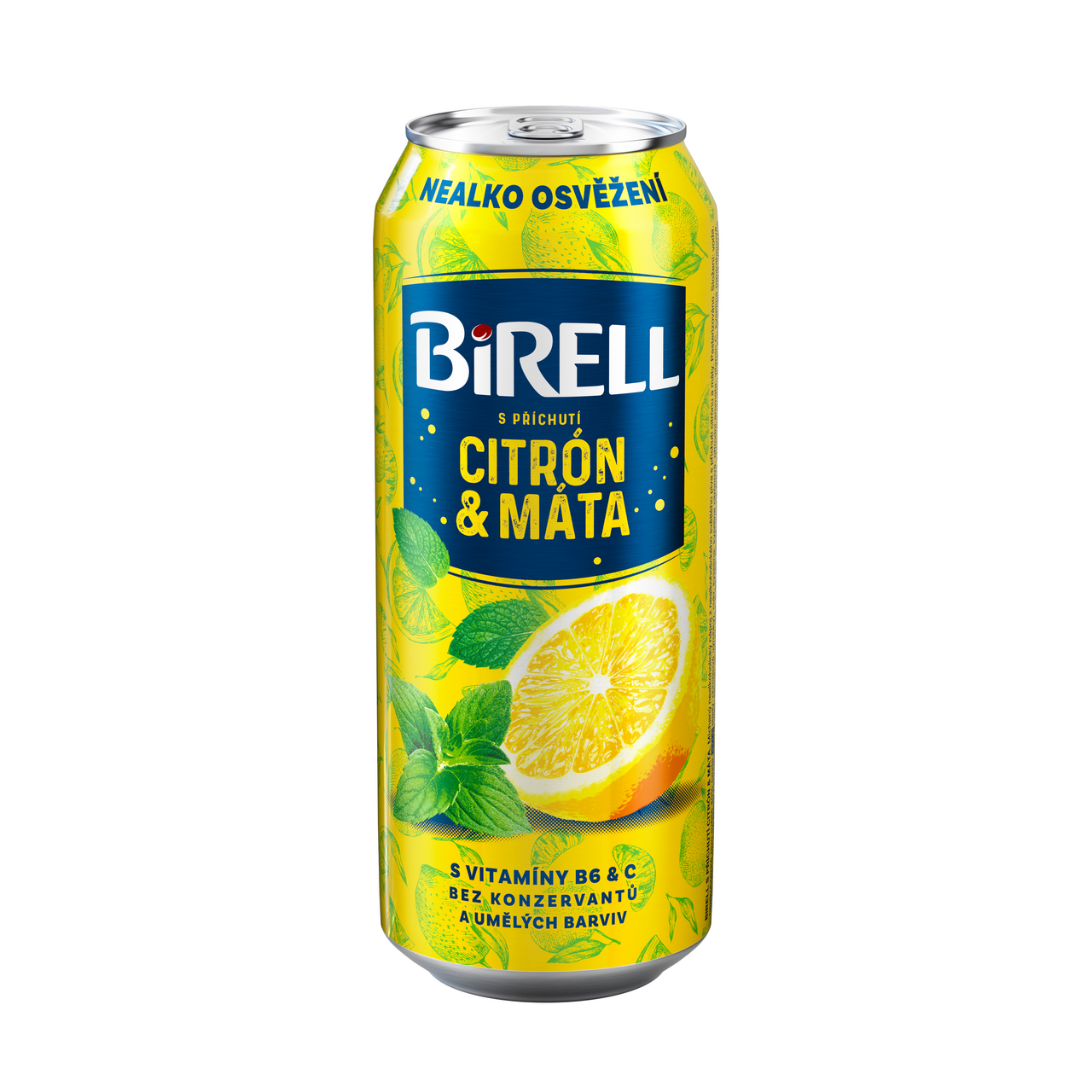 BIRELL Ochucený Citron máta nealkoholické pivo 500 ml