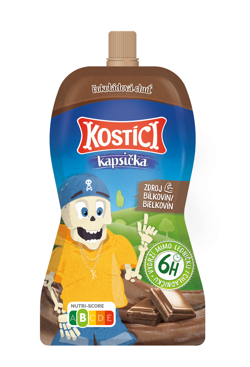 Danone Kostíci kapsička čokoládová chuť chlaz. 130 g