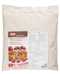 Dr. Oetker Malinové řezy s čokoládovými kousky 3 kg