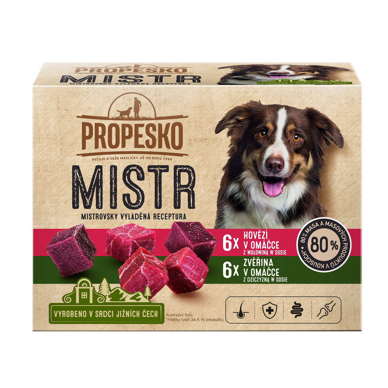 PROPESKO Mistr Hovězí a zvěřina v omáčce 12 x 85 g