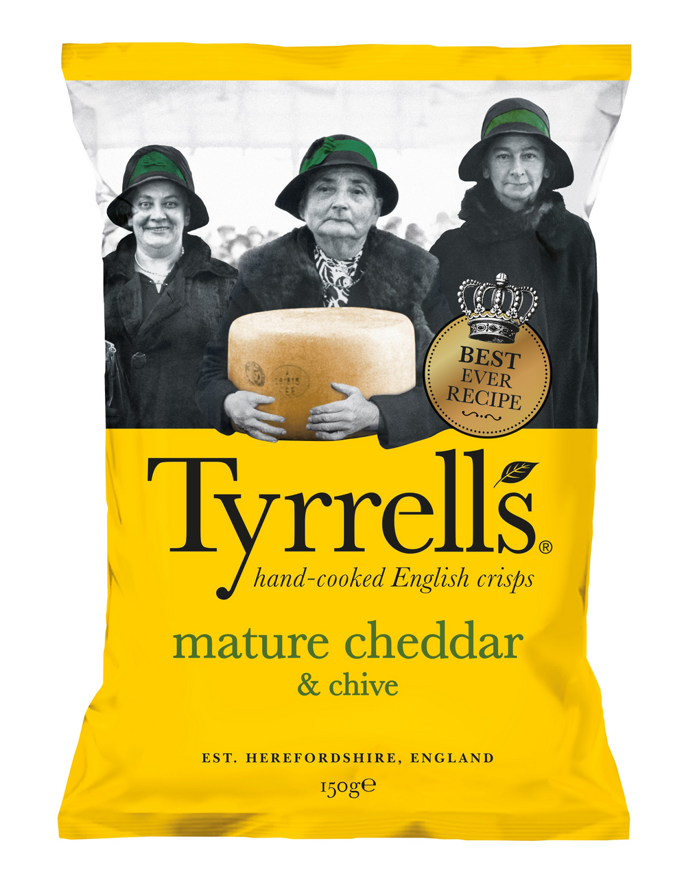 Tyrrells Chips s příchutí cheddaru 150 g