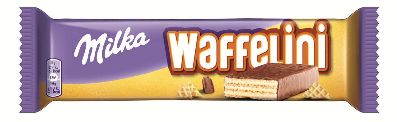 Milka Waffelini Milk čokoládová tyčinka 35 x 31 g