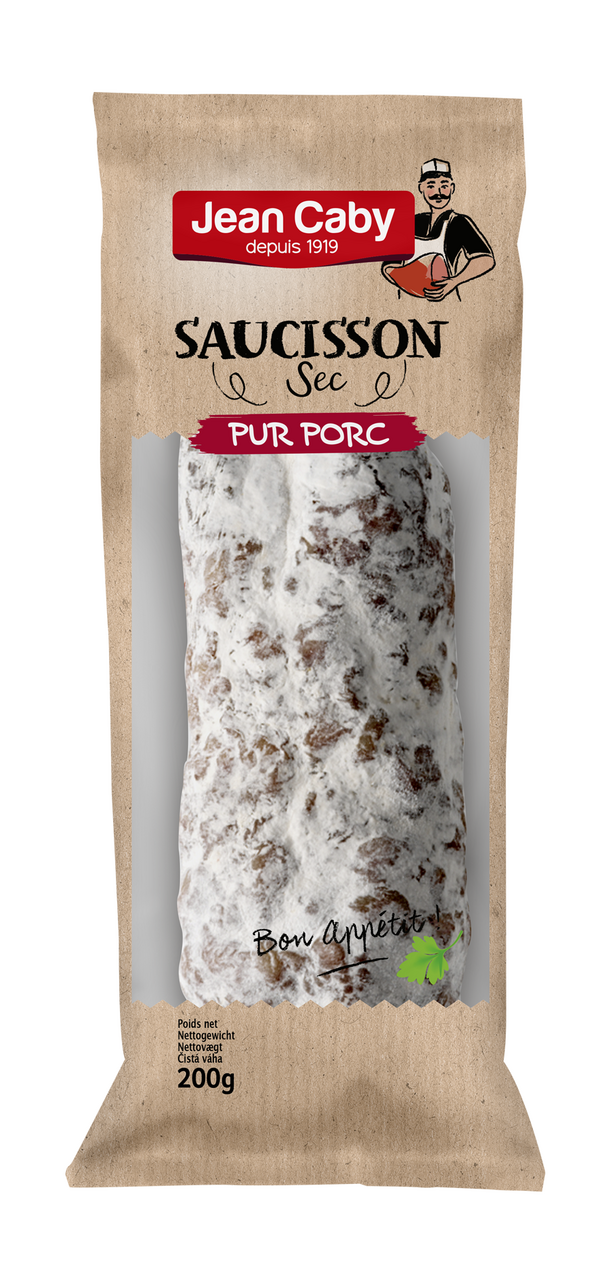 JEAN CABY Le Saucisson Sec Pur Porc chlaz. 200 g