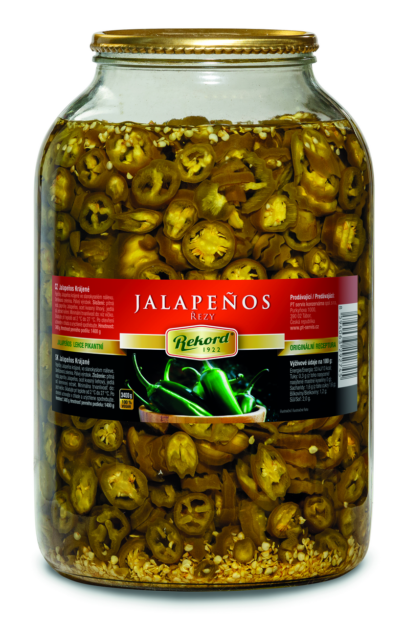REKORD Jalapeno řezy 3400 g