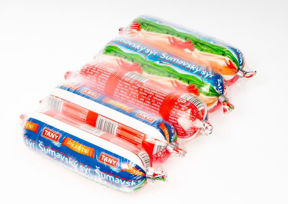 TANY Šumavský tavený sýr pikantní - střívko chlaz. 90 g