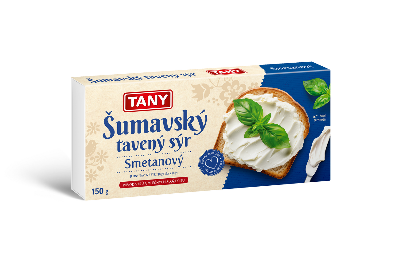 TANY Šumavský tavený sýr smetanový chlaz. 150 g